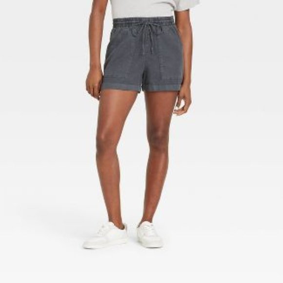 Women's Mid-Rise Tie Waist Utility Shorts - Universal Thread™ SIZE S - Picture 1 of 12